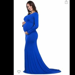 Blue maternity gown